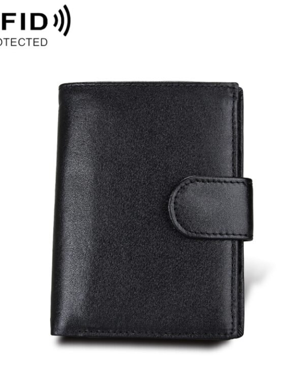 Antimagnet RFID Genuine Leather Wallet / Passport Package / Cowhide Card Slot for man