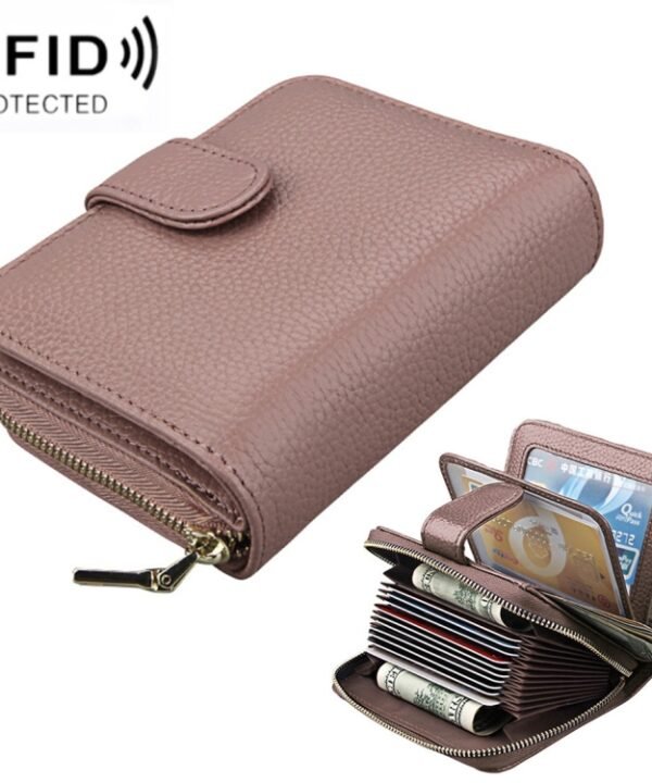 KB132 Female Style Full Grain Cow Leather Multifunctional RFID Wallet/ Card Bag/ Driving License Package