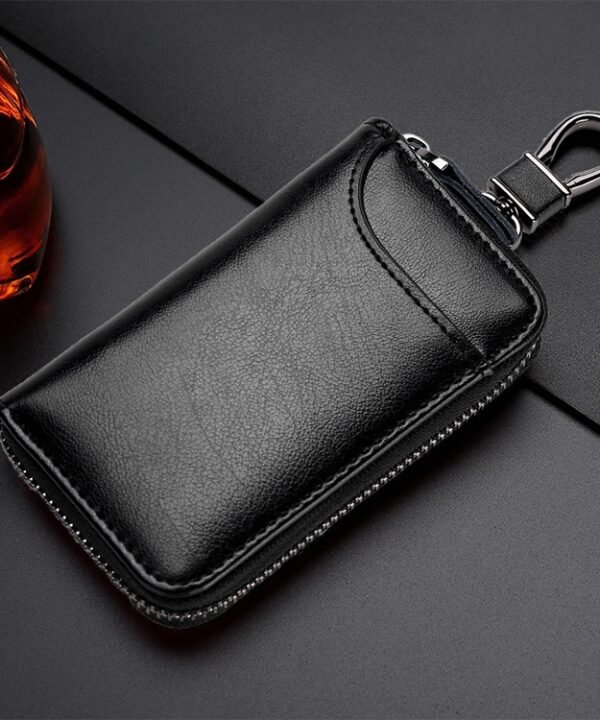 9105 Waist Hanging Large-capacity Zipper Leather Keys Holder Bag Multi-function Wallet