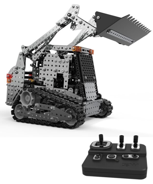 MoFun SW(RC)-008 2.4G Wireless Remote Control 10-channel Caterpillar Forklift Children DIY Stainless Steel Assembled Toy