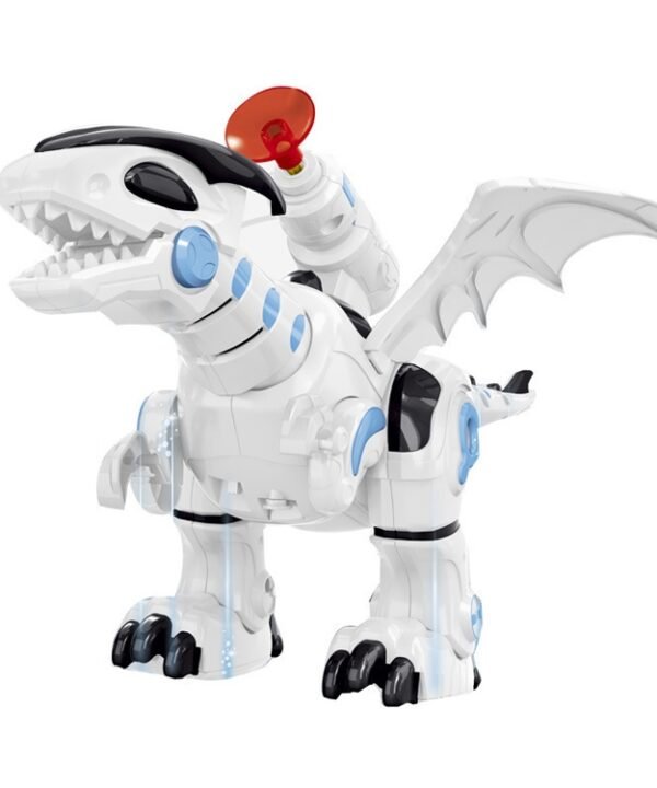 Electric Mechanical Fighting Dinosaur Children Dinosaur Model Toy, Support Walking & Lighting & Sound & Launch Soft Bullet