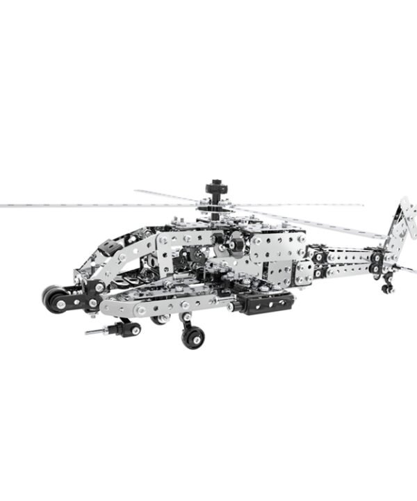 MoFun SW-021 DIY Stainless Steel AH-64 Helicopter Gunship Assembling Blocks
