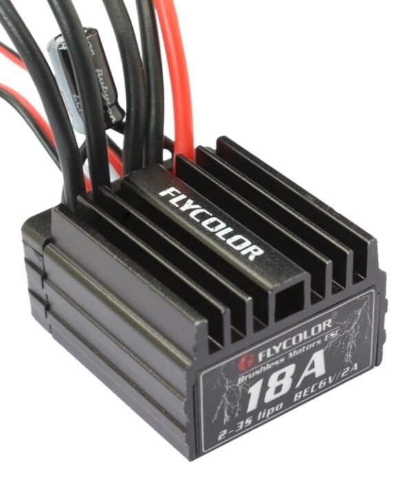 Flycolor Thunder Series 18A Sensorless Brushless Electronic Speed Controller for RC Car