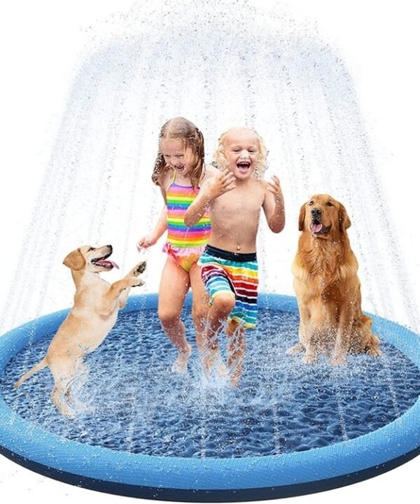 PVC Sprinkler Splash Mat for Kids Outdoor Lawn Water Fun, Diameter: 100CM