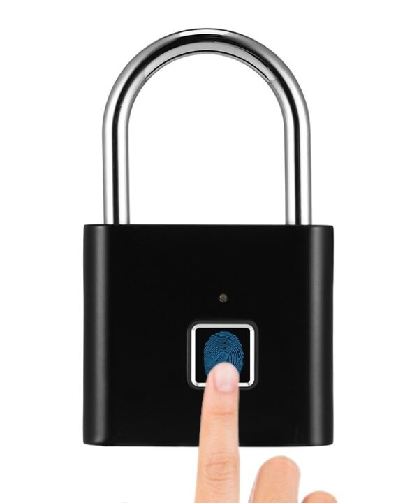 Stainless Steel Automatic Intelligent Fingerprint Padlock Electronic Lock, 10 Fingerprint Edition