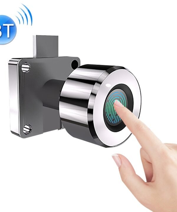 T21FB Micro USB Charging Zinc Alloy Smart Fingerprint + Bluetooth Single Open Drawer Lock File Cabinet Lock