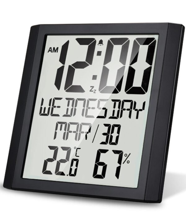 TS-8608 Multifunction Large Screen Clock Household Creative Thermometer Hygrometer