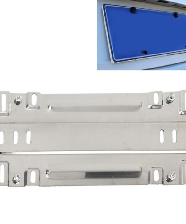 Stainless Steel License Plate Bracket Vehicle License Plate Bracket Bottom Plate Automobile License Plate Conversion Frame, License Plate Bracket2