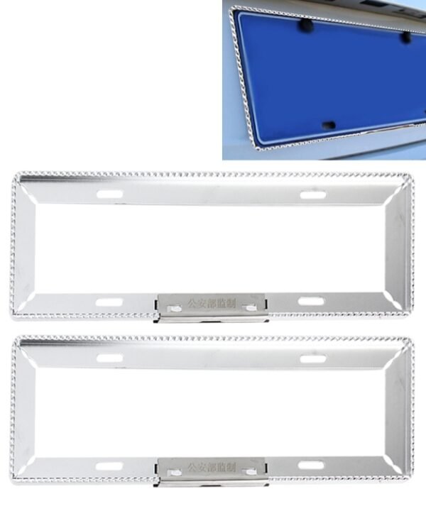 2 PCS Car License Plate Frames Car Styling License Plate Frame Universal License Plate Holder Car Accessories, Aluminum Alloy License Plate Frame