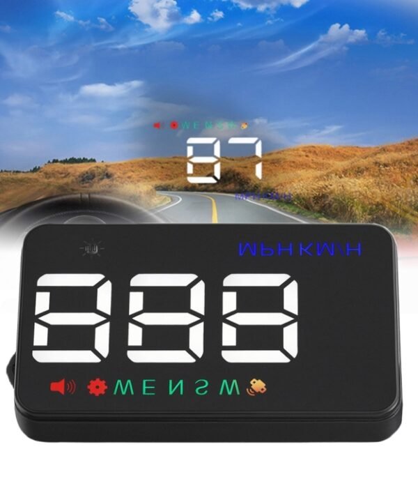 Geyiren A5 HUD 3.5 inch Car Head Up Display with GPS System, Two Mode Display, Light Sensors, KM/h MPH Speed, Compass, Speed Alarm, A5(Black), A5 (Green Light)