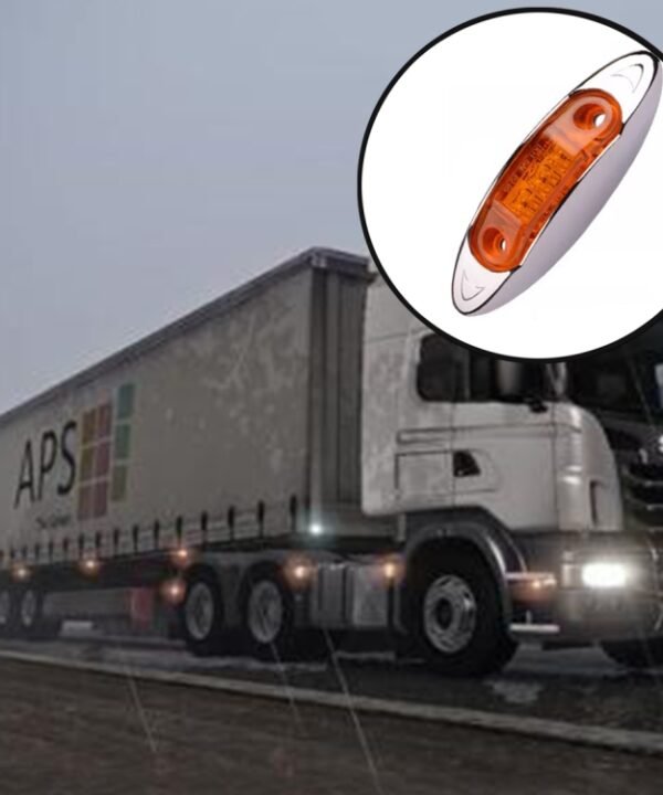 10 PCS DC 10-30V Car Truck Trailer Piranha 3-LED Side Marker Indicator Lights Bulb Lamp, Light Color: Yellow