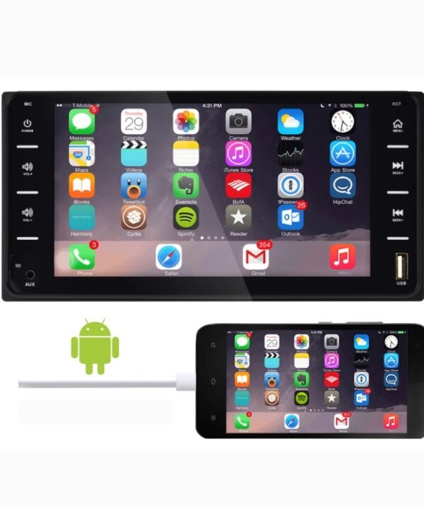 848V 16 7 inch Multi-touch Screen Car GPS Navigator, Support TF Card / USB / AUX / MP5 Player / Android & iPhone Mirror Links, 848V