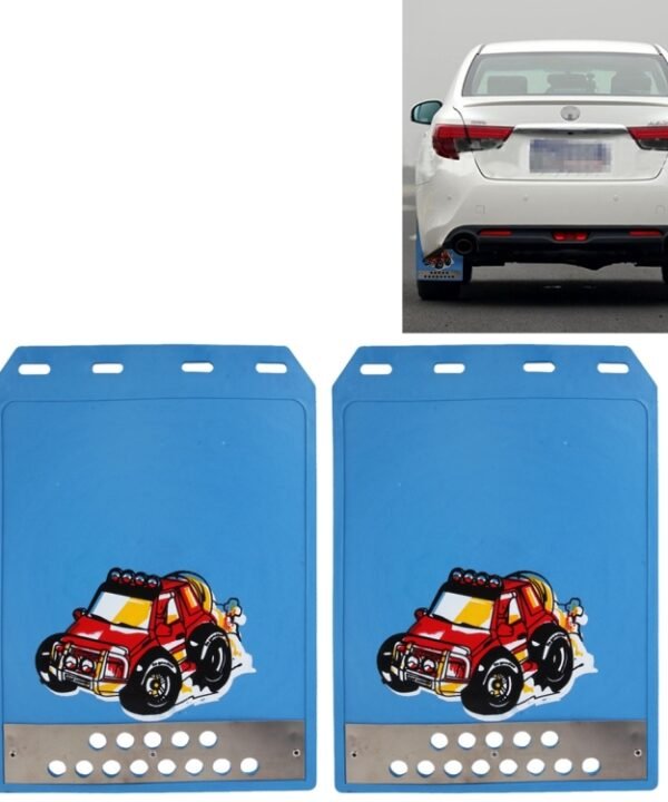 2 PCS WS-003 Premium Heavy Duty Molded Splash Mud Flaps Auto Front and Rear Guards, Small Size, Random Pattern Delivery