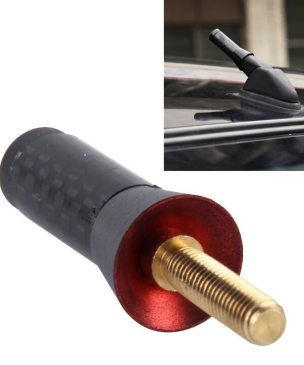 Carbon Fiber Aluminum Short Antenna Polished Universal Screws Base(Small Size), 3.4cm