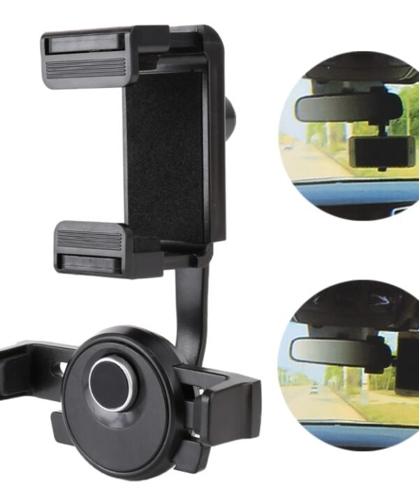 Portable Car Rearview Mirror Mobile Phone Bracket