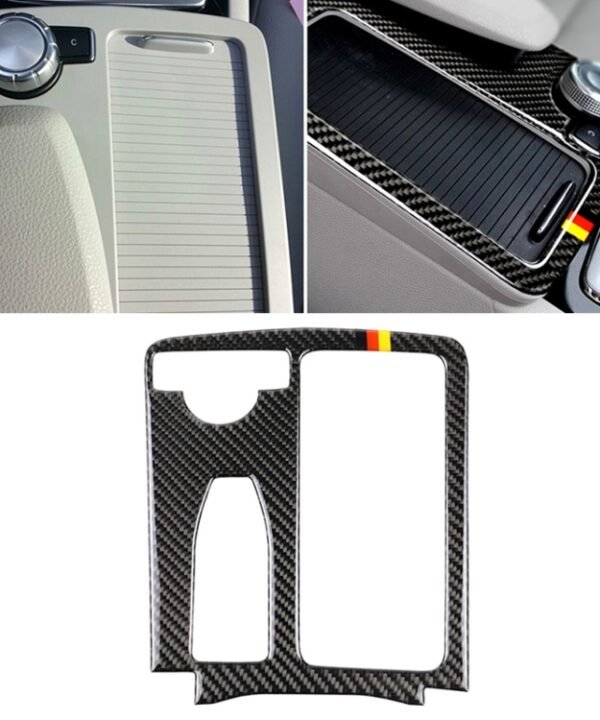 Car German Flag Carbon Fiber Left Drive Gear Position Panel Decorative Sticker for Mercedes-Benz W204 2007-2013 / W212 2010-2012