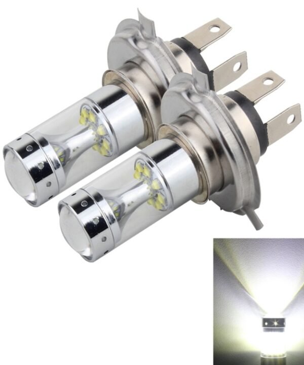 2 PCS H4 60W 1200 LM 6000K Car Fog Lights with 12 CREE XB-D LED Lamps, DC 12V, H4