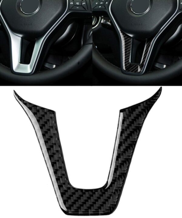 Car Carbon Fiber Steering Wheel Decorative Sticker for Mercedes-Benz