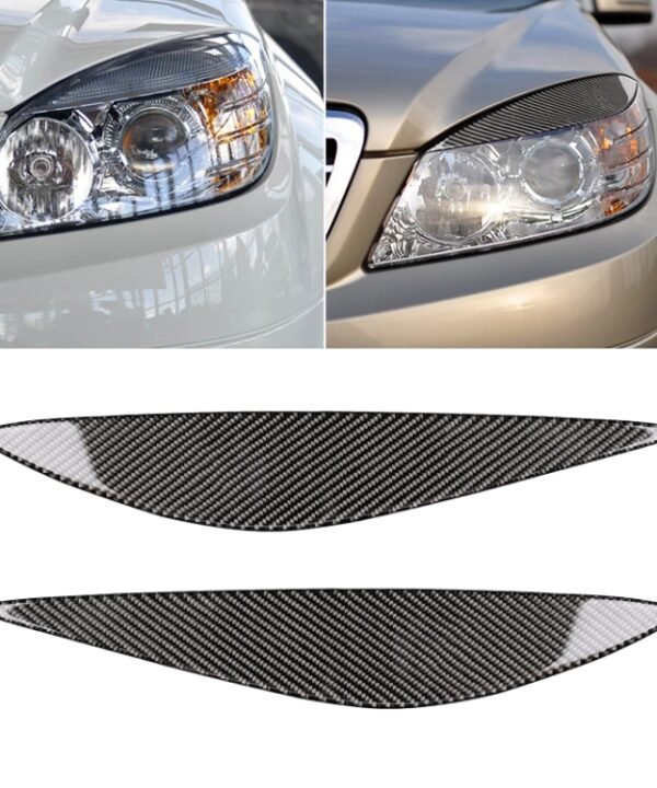Car Carbon Fiber Light Eyebrow for Mercedes-Benz W204 Pre-Facelift 2008-2011
