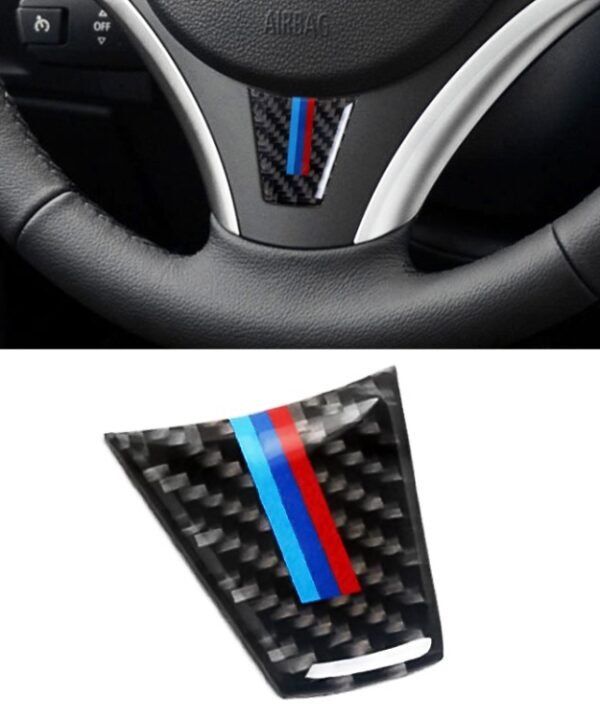 Car Carbon Fiber Steering Wheel Decorative Sticker for BMW E90 / E92