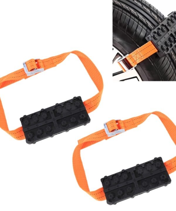 2 PCS Universal Car Snow Chains Mud Tires Traction Mat Wheel Chain Non-slip Tracks Auto Winter Road Turnaround Tool Anti Slip Grip Tracks