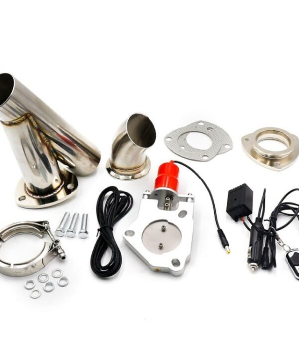 CNSPEED Stainless Steel Car Remote Control Electric Exhaust Valve Pipe Set, Size: 2.5 inch