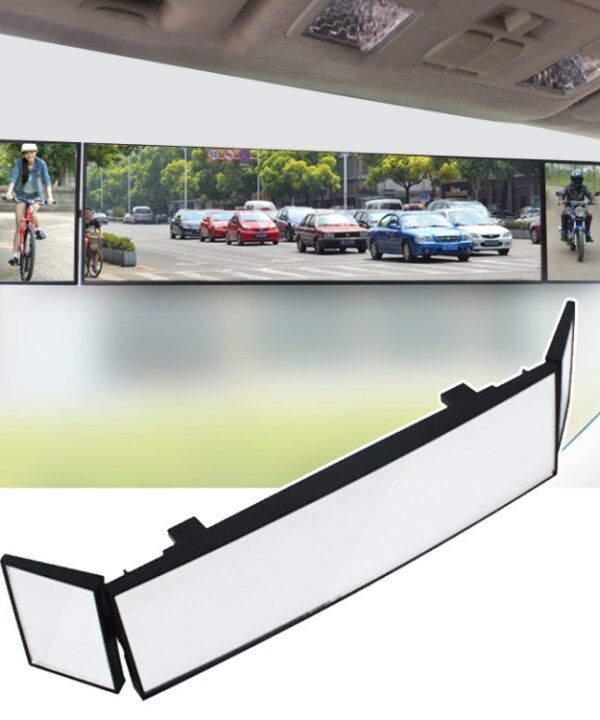 SHUNWEI Large Car Three-Fold Curve Surface Rear View Mirror Reverse Wide Angle Adjustable Angle Auxiliary Blind Area Retroreflector Reversing Wide-angle Lens
