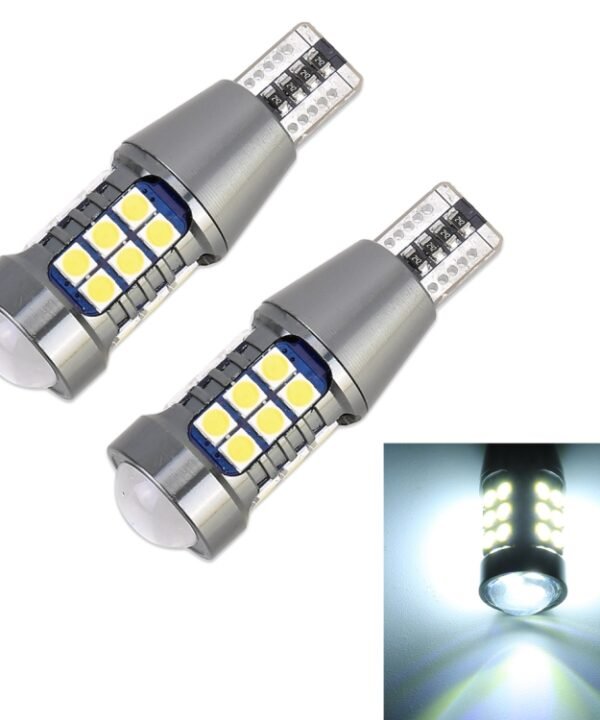 2 PCS T15 DC9-16V / 7.5W / 6000K / 600LM Car Auto Reversing Lights 27LEDs SMD-3030 Lamps
