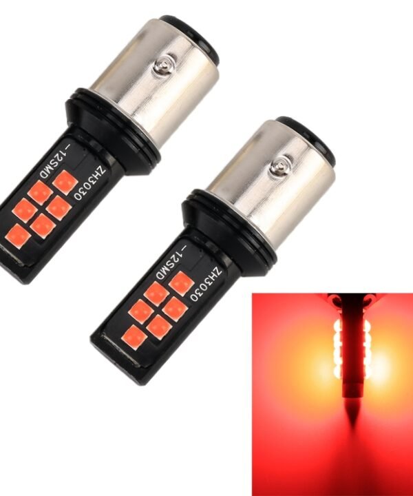 2 PCS 1157 DC9-16V / 3.5W Car Auto Brake Lights 12LEDs SMD-ZH3030 Lamps, with Constant Current, 1157, 1157 (White Light)