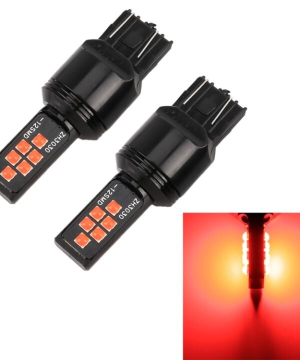 2 PCS 7443 DC9-16V / 3.5W Car Auto Brake Lights 12LEDs SMD-ZH3030 Lamps, with Constant Current, 7443
