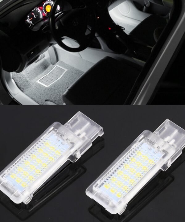 2 PCS DC12V / 1.5W / 6000K / 100LM Car Foot Nest Lights Footwell Lamp Seat Lamp 18LEDs SMD-3528 Lamps for Volkswagen, Car Foot Nest Lights