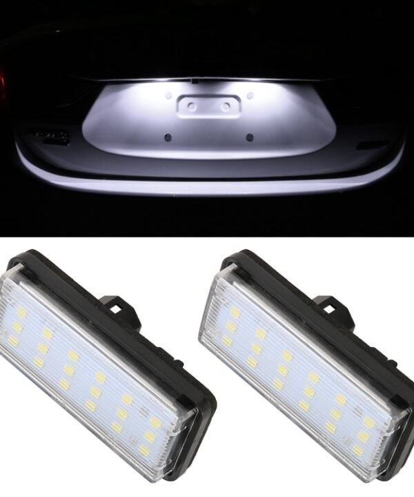 2 PCS DC12V / 1.5W/ 6000K / 100LM Car LED License Plate Light 18LEDs SMD-3528 Lamps for Lexus, For Lexus