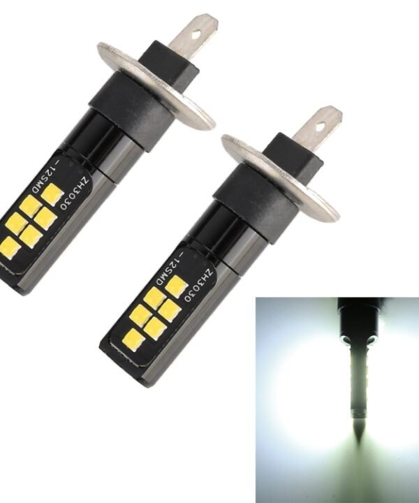 2 PCS H1 DC9-16V / 3.5W / 6000K / 320LM Car Auto Fog Light 12LEDs SMD-ZH3030 Lamps, with Constant Current, H1
