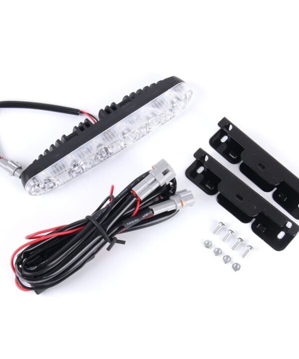 2 PCS LD-006 5730-6SMD 12W 1200LM 7000K White Light  Daytime Running Light.DC 12V