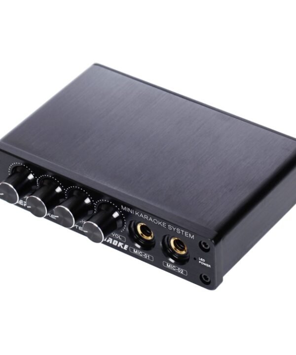 A933 Mini Karaoke Machine System Sound Mixer Amplifier for PC / TV / Mobile Phones, Support RCA in / 2 Channel Mic in, A933