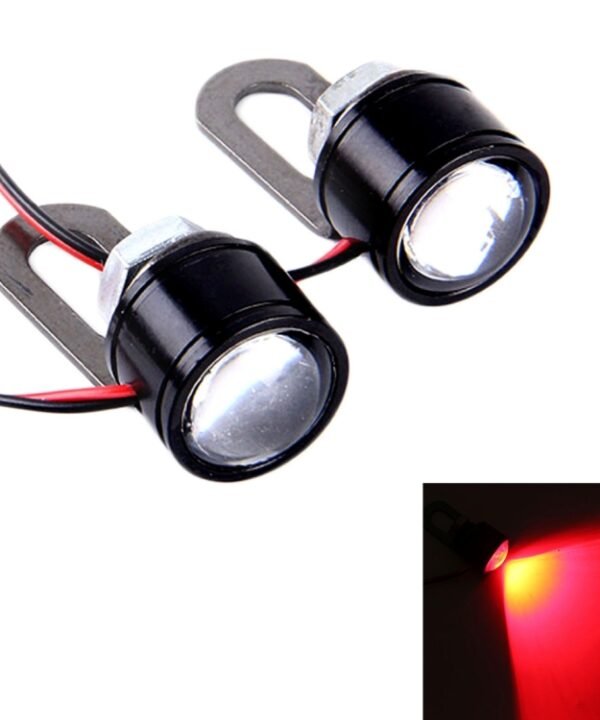 2 PCS 12V 3W  Eagle Eyes LED Strobe Light For Motorcycle ，Wire Length: 90cm, Wire Length: 90cm