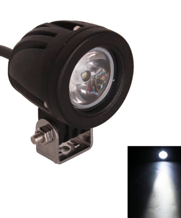DC 9-32V 10W 1000LM 6500K Waterproof Vehicle Car Boat Marine External Work Lights Emergency Lights 30 Degrees Spot Light LED Car Bulbs with 1 Intense CREE LED Lights, Spot Light+10W