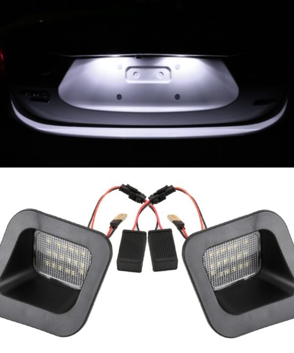 2 PCS DC12V / 2W / 6000K / 120LM Car LED License Plate Light 18LEDs SMD-3528 Lamps for Dodge, White Light