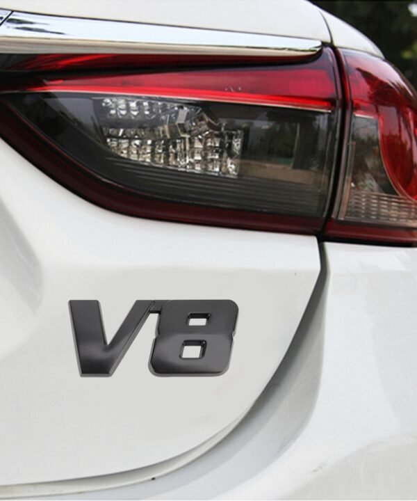 V8 Connect Shape Car Metal Body Decorative Sticker, Size : S, V8 Connect Shape, Size : S (Black), V8 Connect Shape, Size : S (Silver)