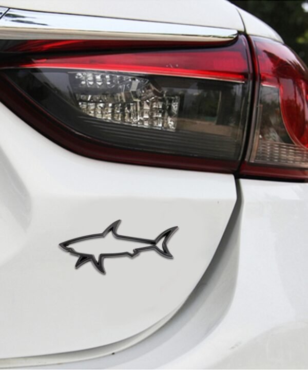 Shark Shape Car Metal Body Decorative Sticker