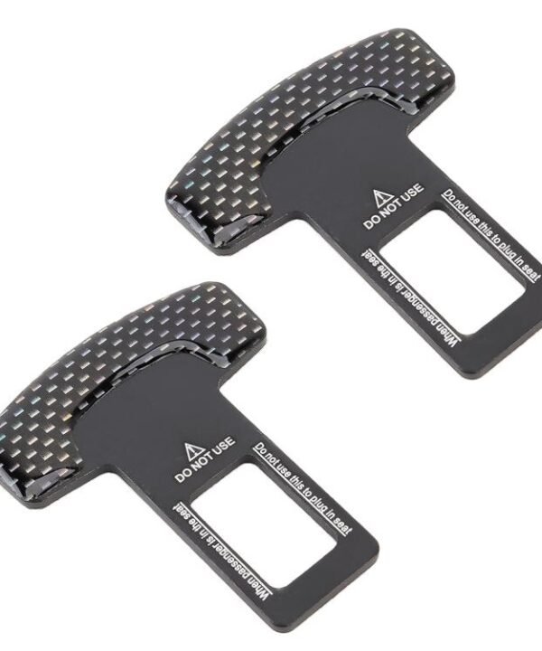 2 in 1 Car Carbon Fibre Safety Seat Belt Buckle Clip