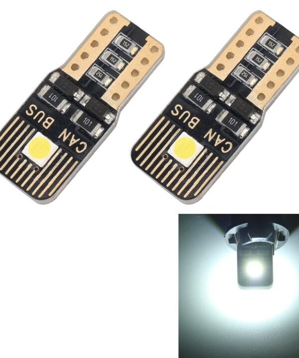 2 PCS T10 / W5W / 168 / 194 DC12V / 1.3W / 6000K / 110LM 2LEDs SMD-3030 Car Clearance Light, with Decoder, 2LEDs SMD-3030