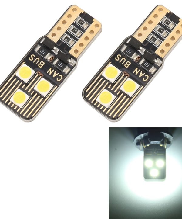 2 PCS T10 / W5W / 168 / 194 DC12V / 1.6W / 6000K / 110LM 6LEDs SMD-3030 Car Clearance Light, with Decoder, 6LEDs SMD-3030, with Decoder