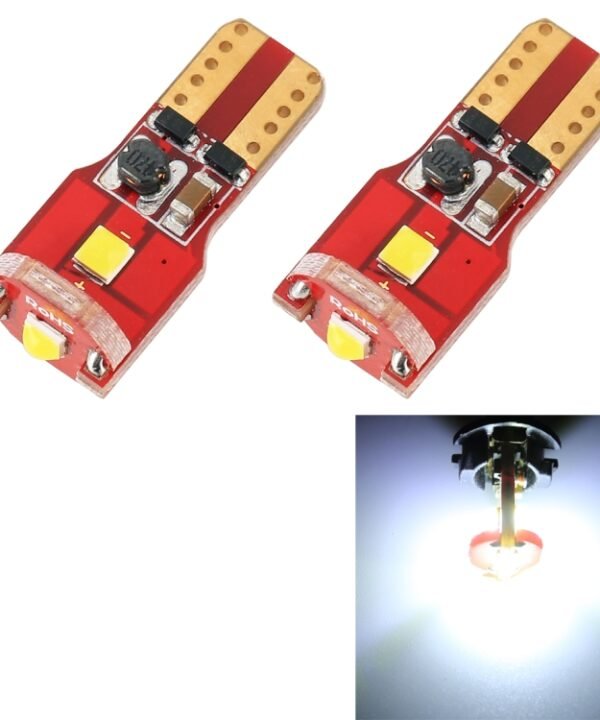 2 PCS T10 / W5W / 168 / 194 DC12V / 1.6W / 6000K / 130LM 3LEDs SMD-3030 Car Red Board Clearance Light, 3LEDs SMD-3030