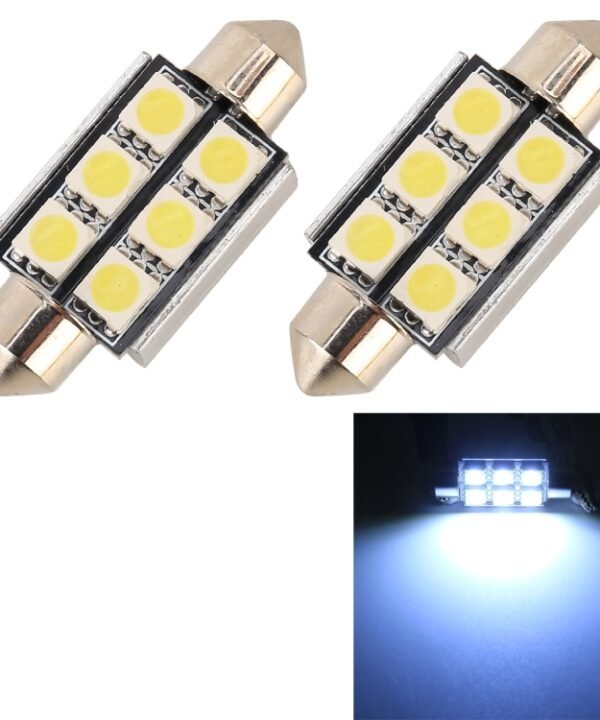 10 PCS 39mm DC12V / 2W / 7000K / 80LM 6LEDs SMD-5050 Car Reading Lamp, 39mm, 6LEDs SMD-5050