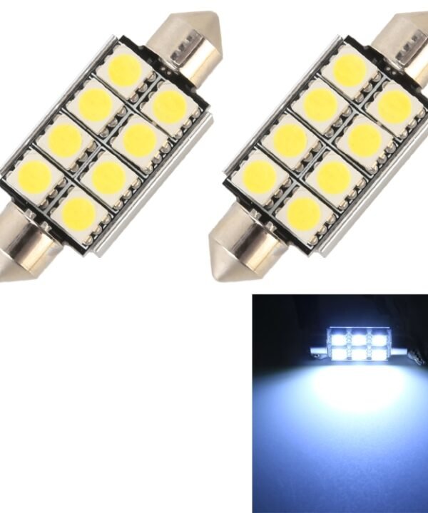10 PCS 41mm DC12V / 2W / 7000K / 80LM 8LEDs SMD-5050 Car Reading Lamp, 41mm, 8LEDs SMD-5050