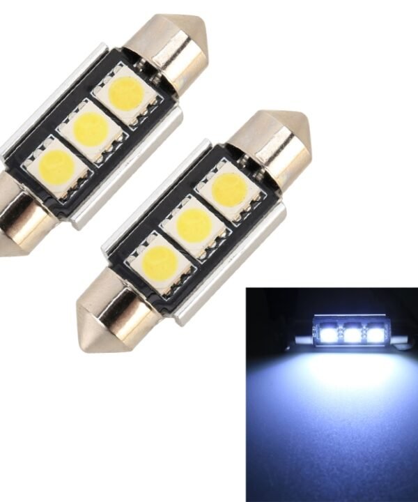 10 PCS 36mm DC12V / 1.7W / 7000K / 70LM 3LEDs SMD-5050 Car Reading Lamp, 36mm, 3LEDs SMD-5050