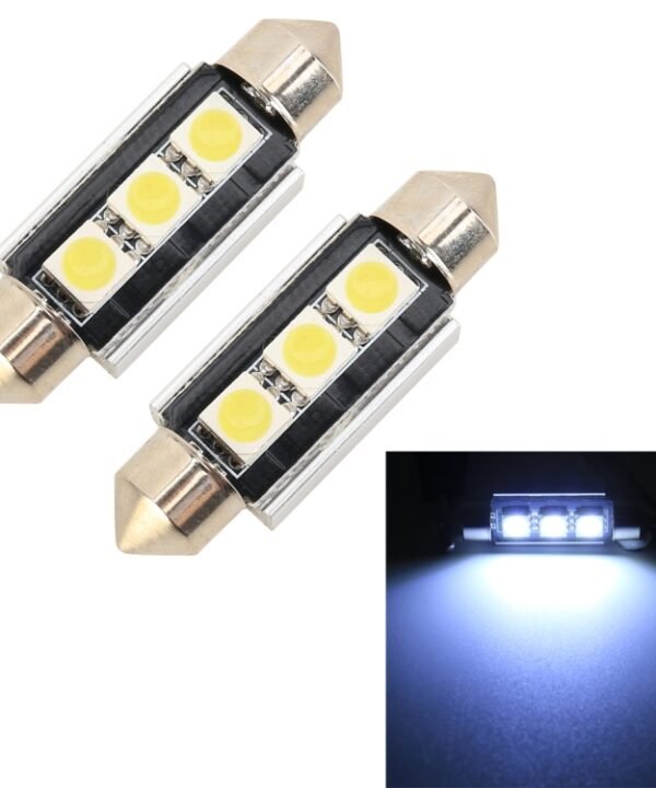 10 PCS 39mm DC12V / 1.7W / 7000K / 70LM 3LEDs SMD-5050 Car Reading Lamp, 39mm, 3LEDs SMD-5050