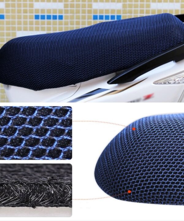 Waterproof Motorcycle Sun Protection Heat Insulation Seat Cover Prevent Bask In Seat Scooter Cushion Protect, Size: XL, Length: 78-85cm; Width: 40-53cm, Size: XL (Blue), Size: XL (Black Red), Size: XL (Black Blue), Size: XL (Black)