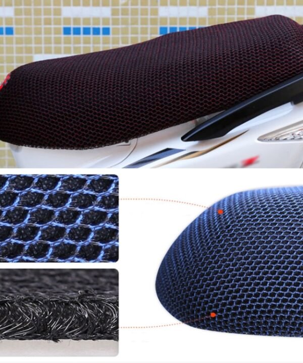 Waterproof Motorcycle Sun Protection Heat Insulation Seat Cover Prevent Bask In Seat Scooter Cushion Protect, Size: XXL, Length: 86- 92cm; Width: 40-56cm, Size: XXL (Black Red), Size: XXL (Black Blue), Size: XXL (Blue), Size: XXL (Black)